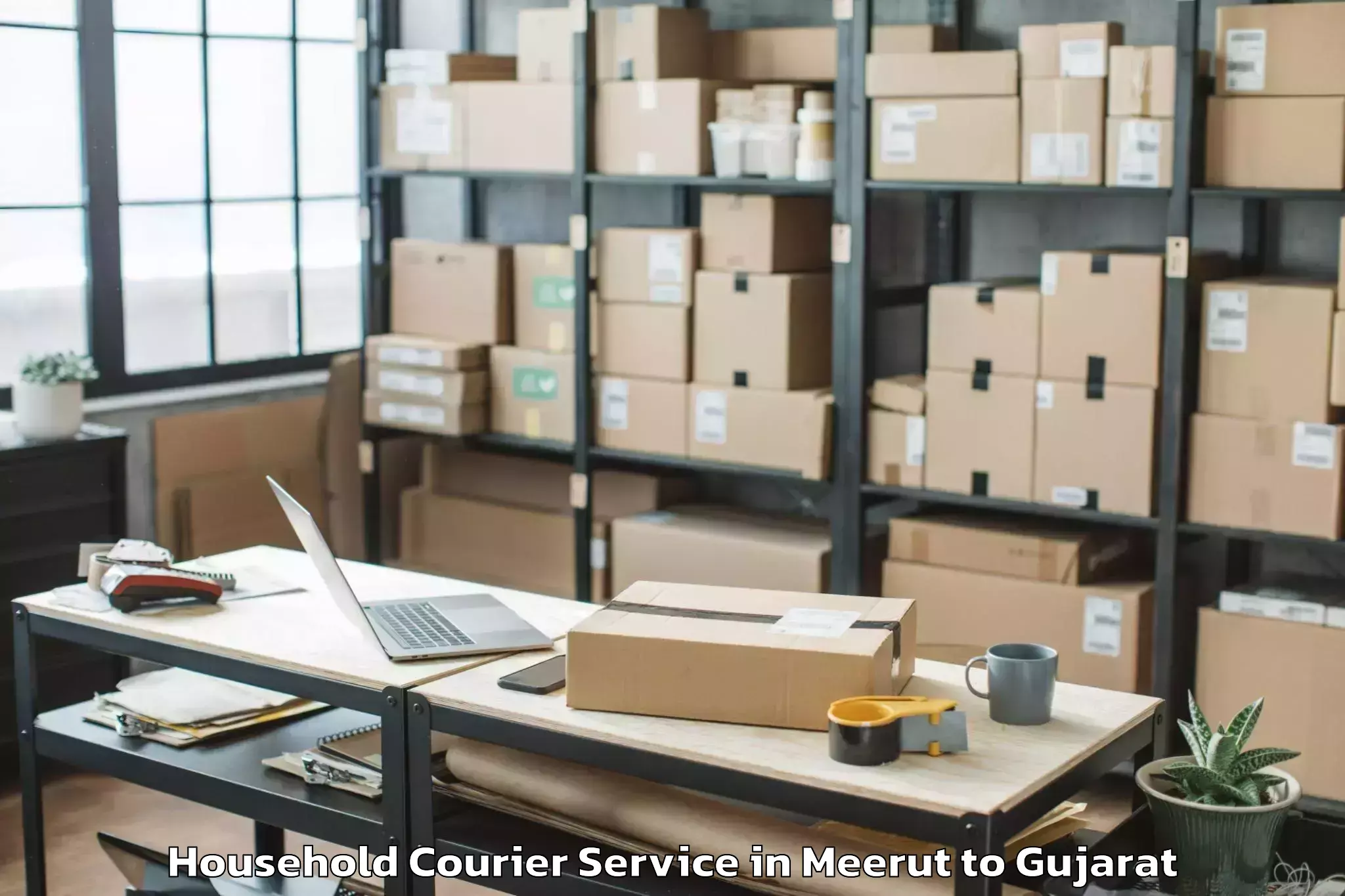 Reliable Meerut to Uka Tarsadia University Bardol Household Courier